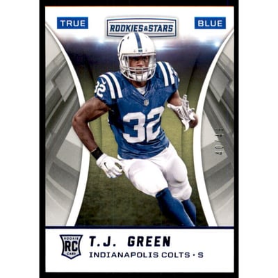 2016 Rookies and Stars True Blue #299 T.J. Green 3S
