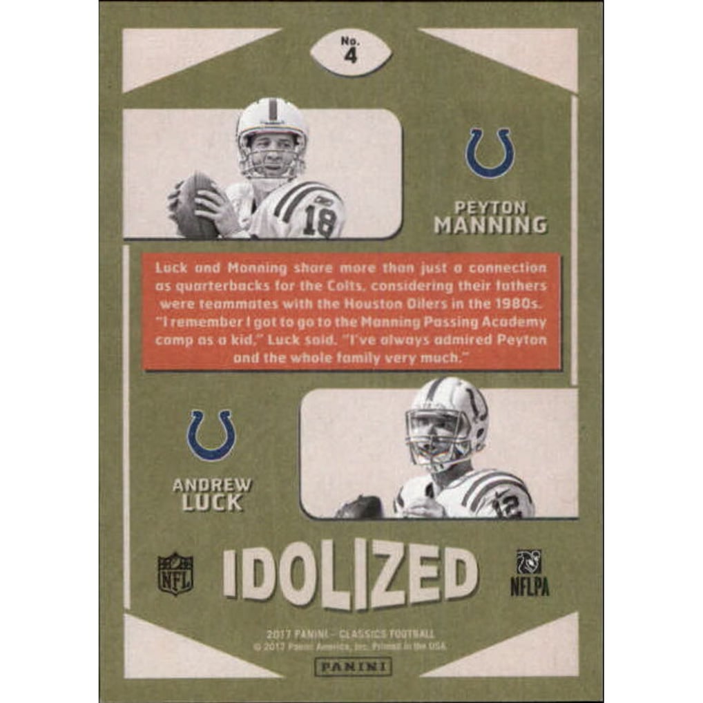2017 Classics Idolized Gold #4 Andrew Luck/Peyton Manning