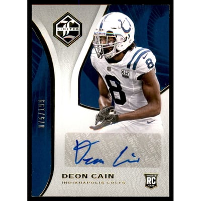 2018 Limited #187 Deon Cain AU/199 RC
