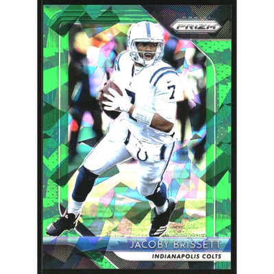 2018 Panini Prizm Prizms Green Crystals #115 Jacoby Brissett