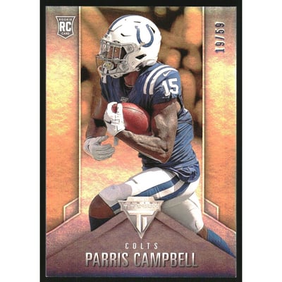 2019 Titanium Rookie Draft Number #22 Parris Campbell