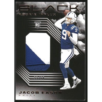 2020 Panini Black Rookie Influx Memorabilia Copper #5 Jacob Eason