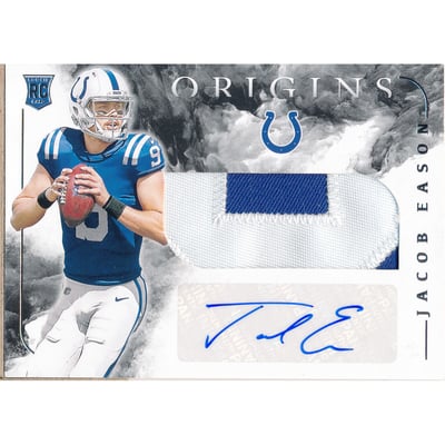 2020 Panini Origins #111 Jacob Eason JSY AU RC