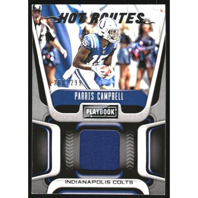 2020 Panini Playbook Hot Routes Jerseys #14 Parris Campbell
