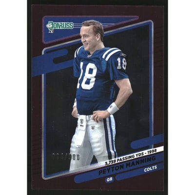2021 Donruss Season Stat Line #148B Peyton Manning VAR/500