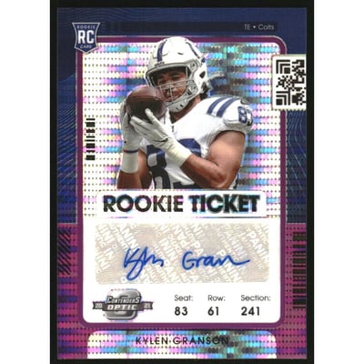 2021 Panini Contenders Optic Purple Pulsar #178 Kylen Granson AU