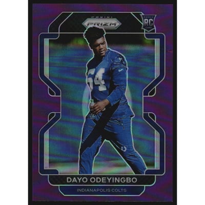 2021 Panini Prizm Prizms Purple #387 Dayo Odeyingbo