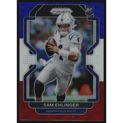 2021 Panini Prizm Prizms Red White and Blue #395 Sam Ehlinger