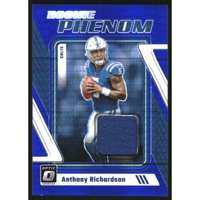 2023 Donruss Optic Rookie Phenoms Jerseys Blue Hyper #2 Anthony Richardson