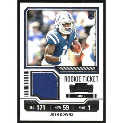2023 Panini Contenders Rookie Ticket Swatches #21 Josh Downs