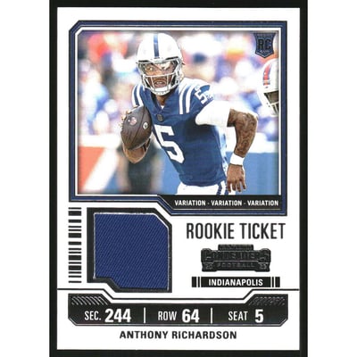 2023 Panini Contenders Rookie Ticket Swatches Variations #2 Anthony Richardson