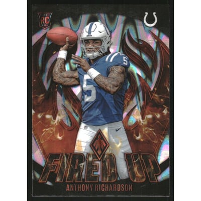 2023 Panini Phoenix Fired Up Silver Seismic #6 Anthony Richardson