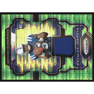 2023 Panini Prizm Premier Jerseys Neon Green Pulsar #3 Anthony Richardson