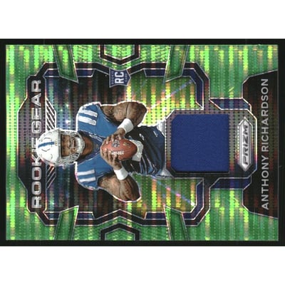 2023 Panini Prizm Rookie Gear Prizms Neon Green Pulsar #3 Anthony Richardson