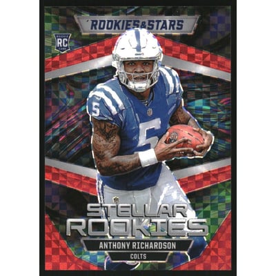 2023 Rookies and Stars Stellar Rookies Red Plaid #6 Anthony Richardson