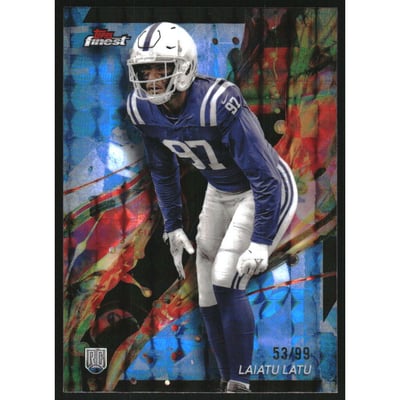 2024 Finest Blue Geometric Refractors #58 Laiatu Latu