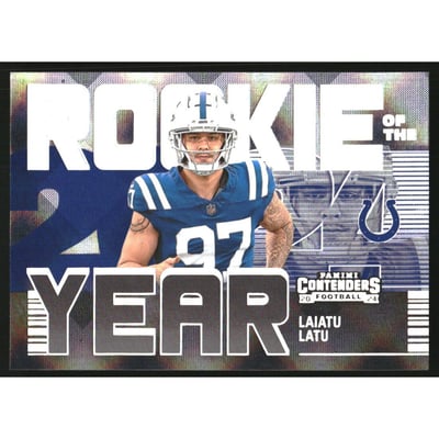 2024 Panini Contenders Rookie of the Year Contenders Silver #16 Laiatu Latu