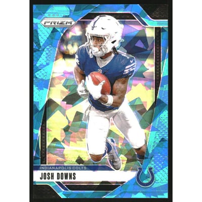 2024 Panini Prizm Prizms Blue Ice #122 Josh Downs