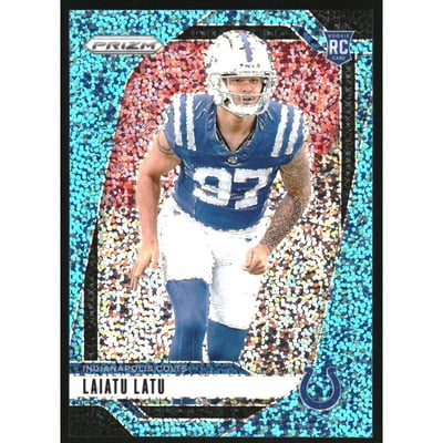 2024 Panini Prizm Prizms Blue Sparkle #366 Laiatu Latu