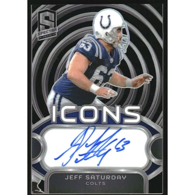 2024 Panini Spectra Icons Autographs #14 Jeff Saturday/149