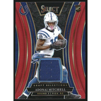 2024 Select Draft Selections Memorabilia Prizm Red #24 Adonai Mitchell