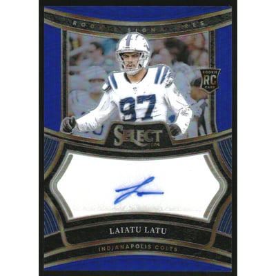 2024 Select Rookie Signatures Prizm Blue #30 Laiatu Latu
