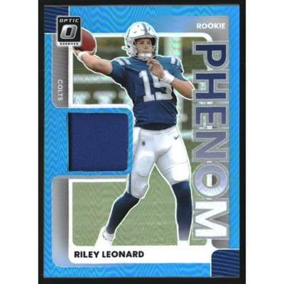 2025 Donruss Optic Rookie Phenoms Neon Blue #15 Riley Leonard