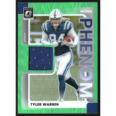 2025 Donruss Optic Rookie Phenoms Neon Green #14 Tyler Warren