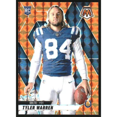 2025 Panini Mosaic Mosaic Orange #281 Tyler Warren VAR