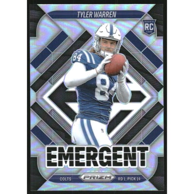 2025 Panini Prizm Emergent Prizms Silver #13 Tyler Warren