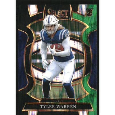 2025 Select Prizm Black and Green Shock #33 Tyler Warren