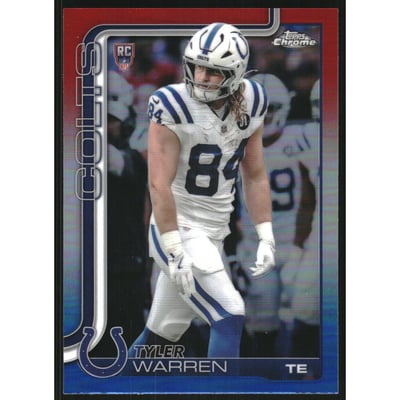 2025 Topps Chrome Red White and Blue Refractors #346 Tyler Warren
