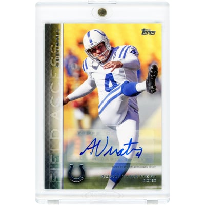 Adam Vinatieri Indianapolis Colts Autographed 2015 Topps Field Access #180 Card 
