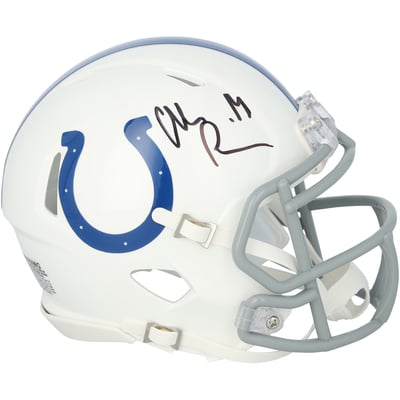Alec Pierce Indianapolis Colts Autographed Fanatics Authentic Riddell Speed Mini Helmet 