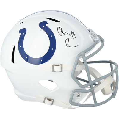 Alec Pierce Indianapolis Colts Autographed Fanatics Authentic Riddell Speed Replica Helmet 