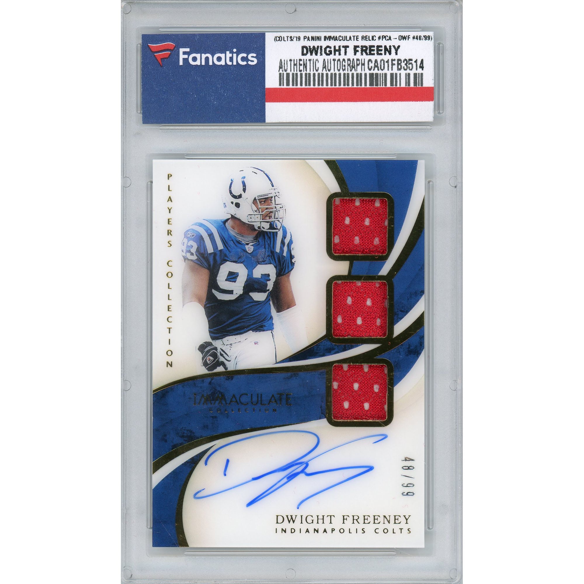 Dwight Freeney Indianapolis Colts Autographed 2019 Panini