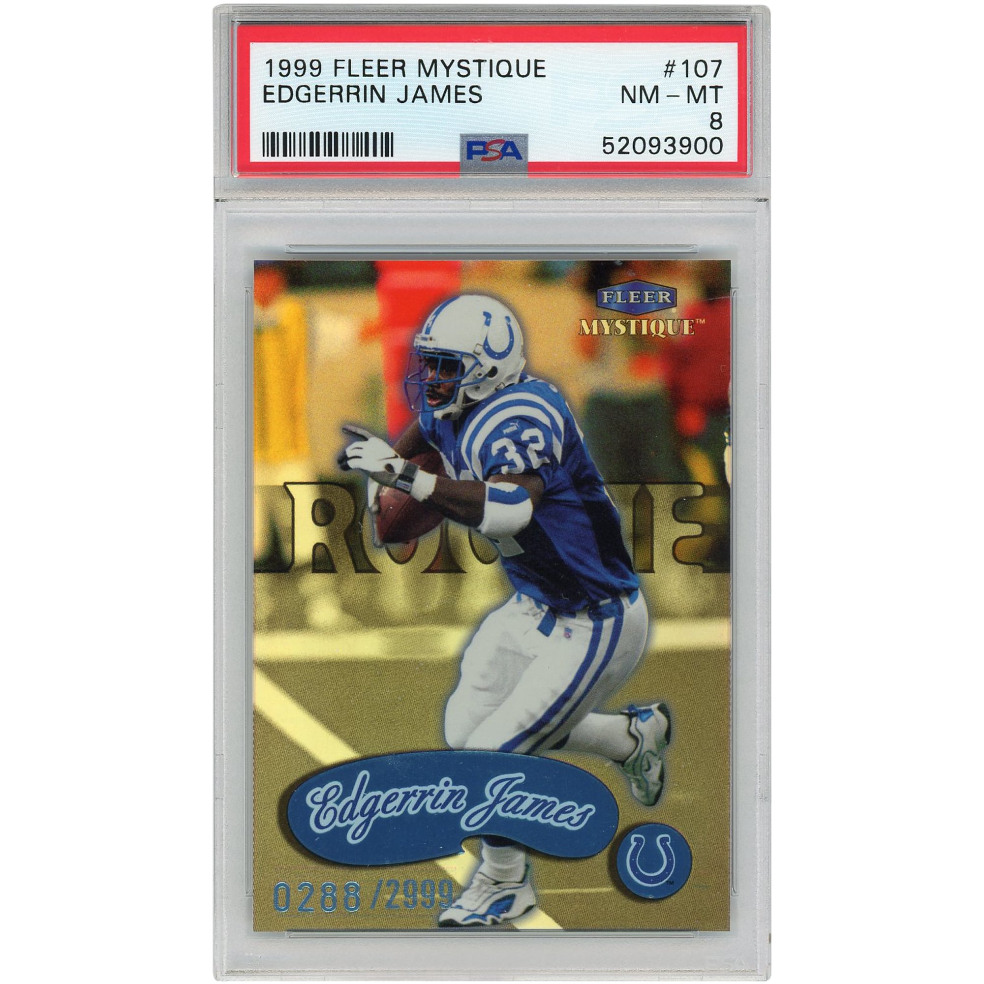 Edgerrin James Indianapolis Colts 1999 Fleer Mystique Rookie