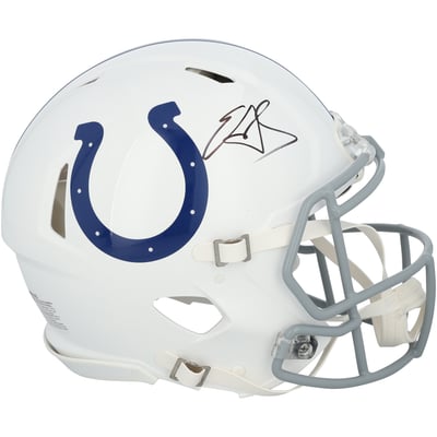 Edgerrin James Indianapolis Colts Autographed Fanatics Authentic Riddell Speed Authentic Helmet