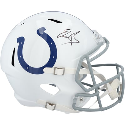 Edgerrin James Indianapolis Colts Autographed Fanatics Authentic Riddell Speed Replica Helmet