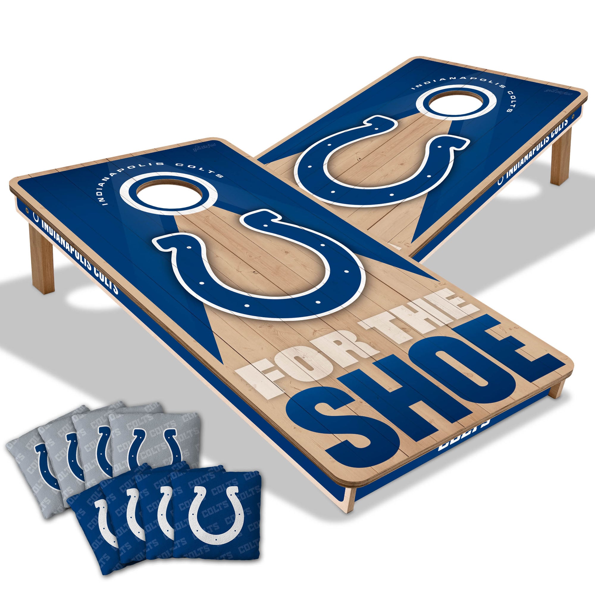Fanpoint Indianapolis Colts 2' x 4' Slogan Series Cornhole Game with Bags