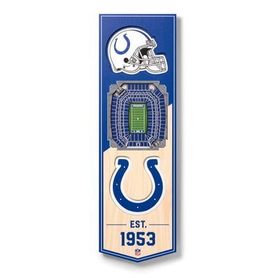 Indianapolis Colts Fanpoint 6'' x 19'' 3D StadiumView Banner