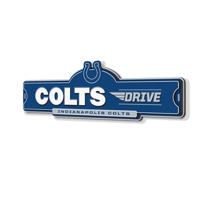 Indianapolis Colts IDNA 3D Street Sign