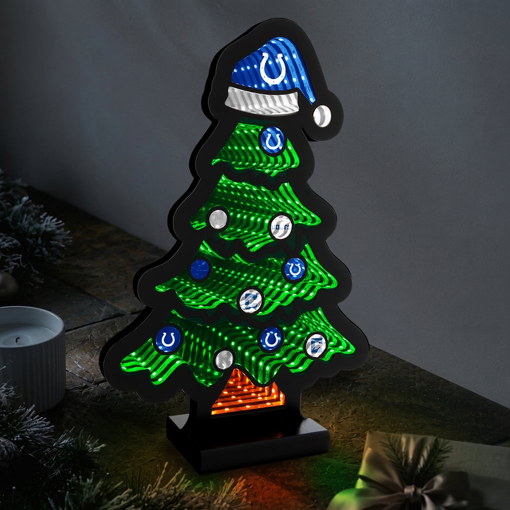 Indianapolis Colts 12" Christmas Tree LED Infinity Light