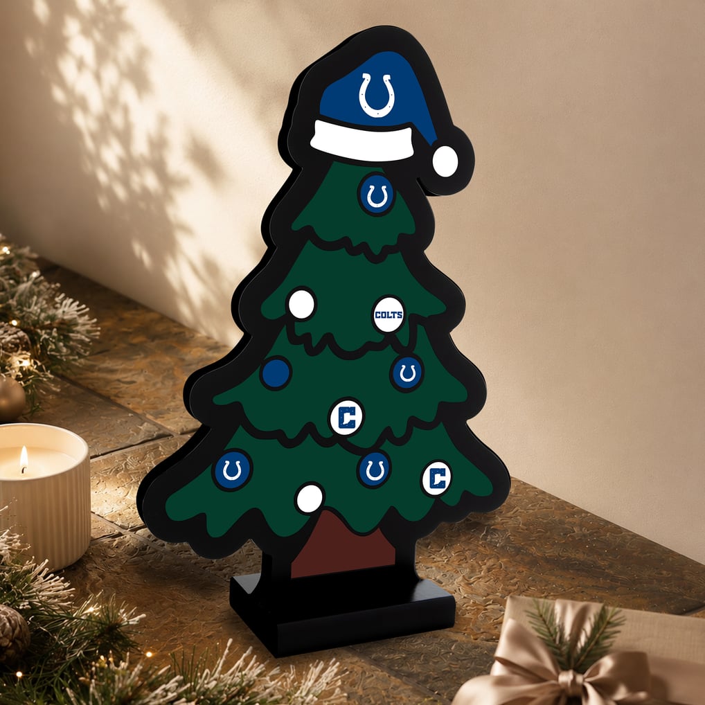 Indianapolis Colts 12" Christmas Tree LED Infinity Light