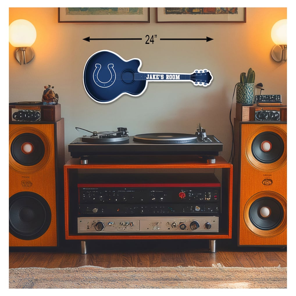 Indianapolis Colts 24" Customizable Guitar Sign