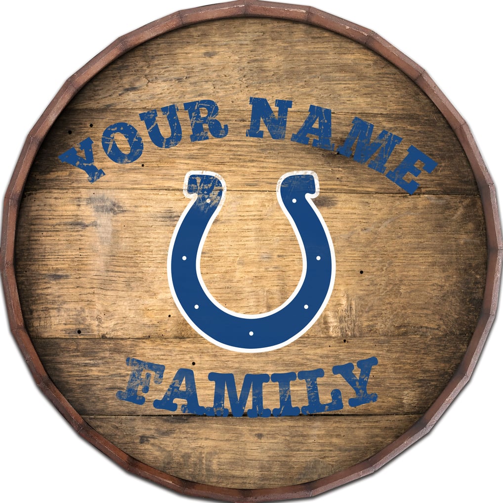 Indianapolis Colts 24" Personalized Barrel Top
