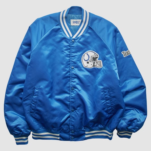 Indianapolis Colts Chalk Line 90s Full Snap Jacket - Blue - L by Fanatics Real Vintage