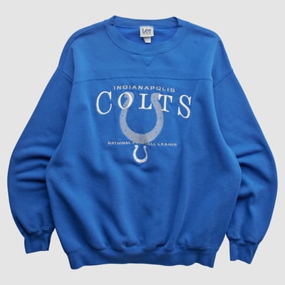Indianapolis Colts Lee Apparel 2000s Pullover Sweatshirt - Blue - L by Fanatics Real Vintage