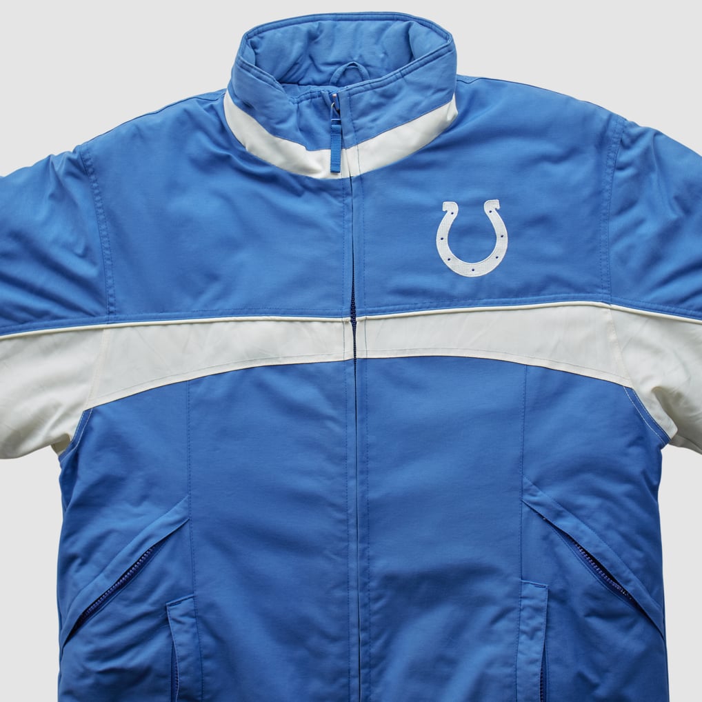 Indianapolis Colts NFL 2000s Full Zip Jacket - Blue - XL by Fanatics Real Vintage