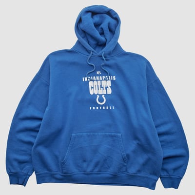 Indianapolis Colts NFL 2000s Hooded Pullover Sweatshirt - Blue - M by Fanatics Real Vintage